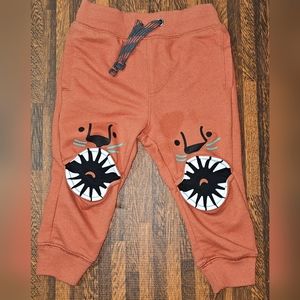 Cat & Jack Tiger Knee Jogger Sweatpants 18 Months Copper